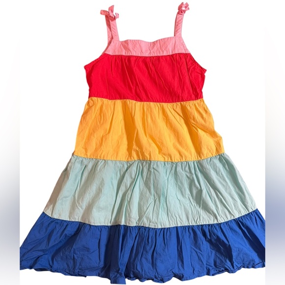 3 Hanna Andersson Red Floral Pink Stripe Grey Blue Green Multi Dress Lot - Picture 10 of 12